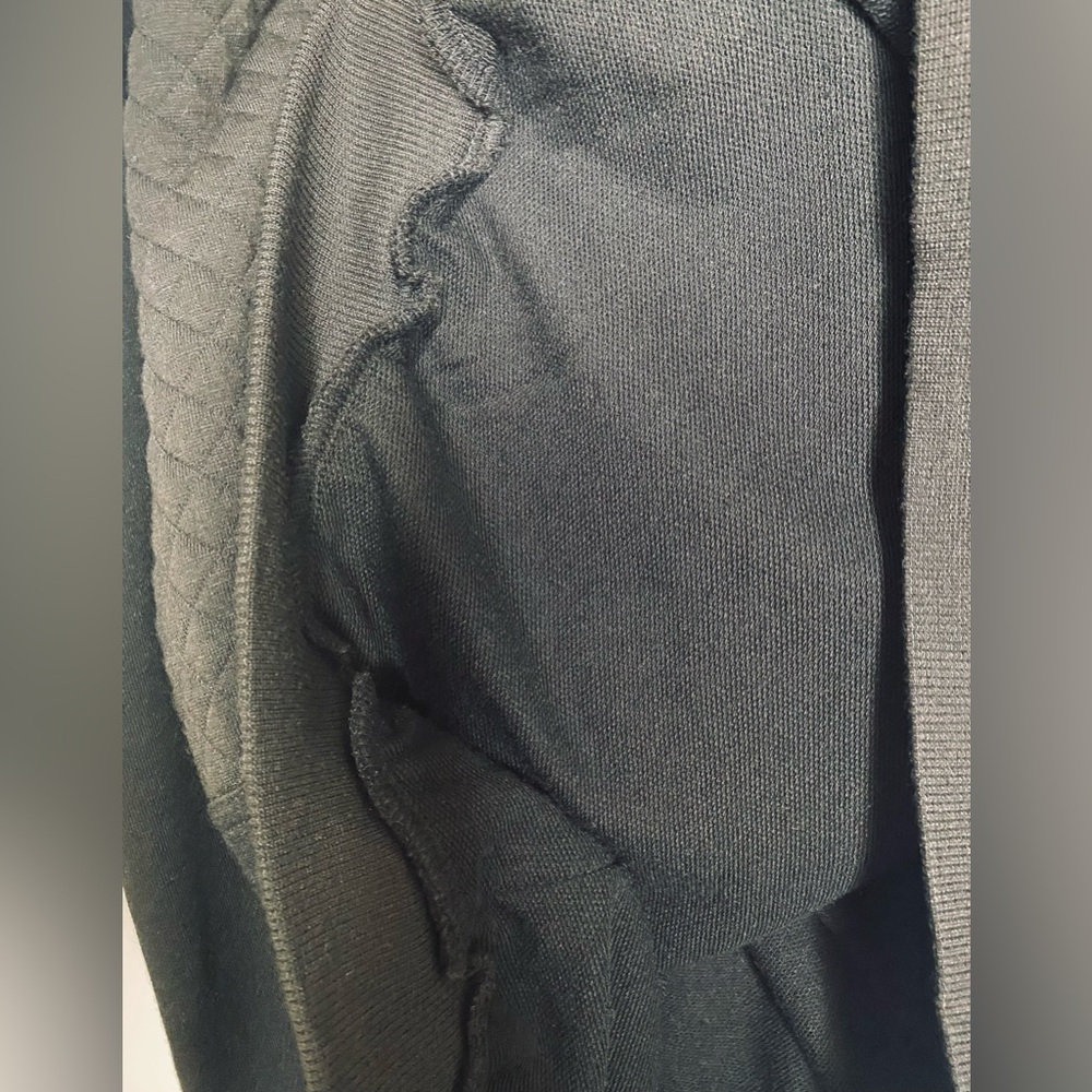 Women's Zip Up Solid Hoodie Pullover. Grey - Picture 3 of 7